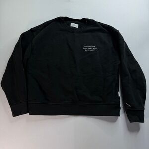 Saturdays New York City Mens Small Black Crewneck Sweatshirt Embroidered Logo